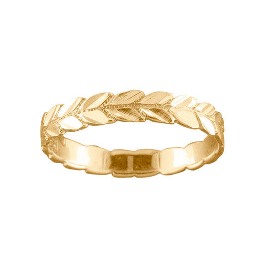 Maile Leaf - 14k Solid Gold Toe Ring - 14k TR15