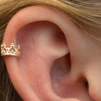 Crown - Pierced Cartilage Ear Cuff - EC619