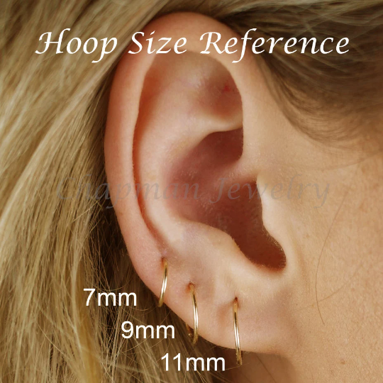 Tiny Hoop Earrings - Hoops Set of Two