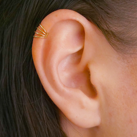 Four Wire - Pierced Cartilage Ear Cuff - EC611