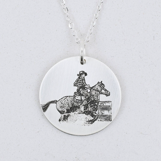 Horse Portrait Necklace - Custom Engraving
