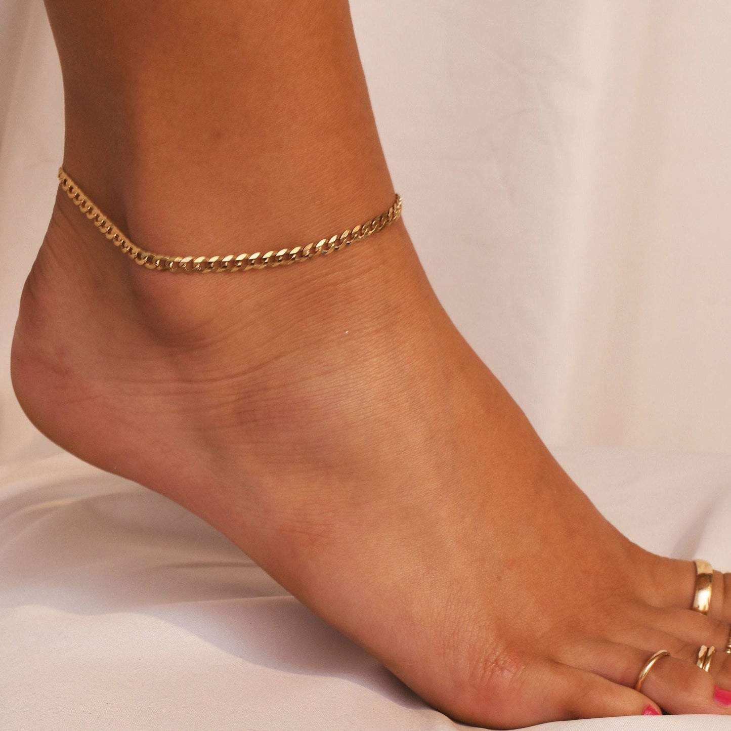 4mm Curb - Anklet - ANK18