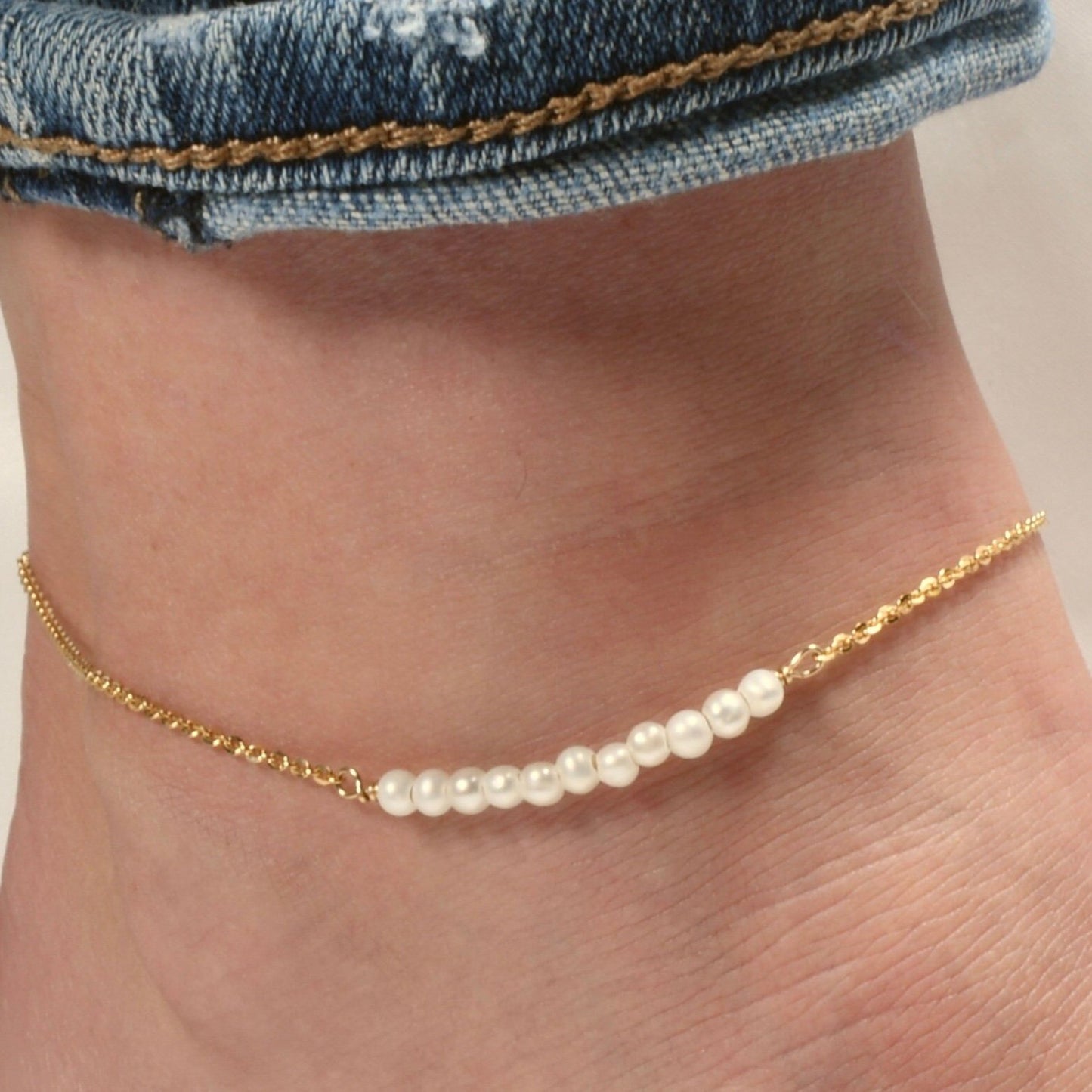 Fresh Water Pearls - Anklet - ANK