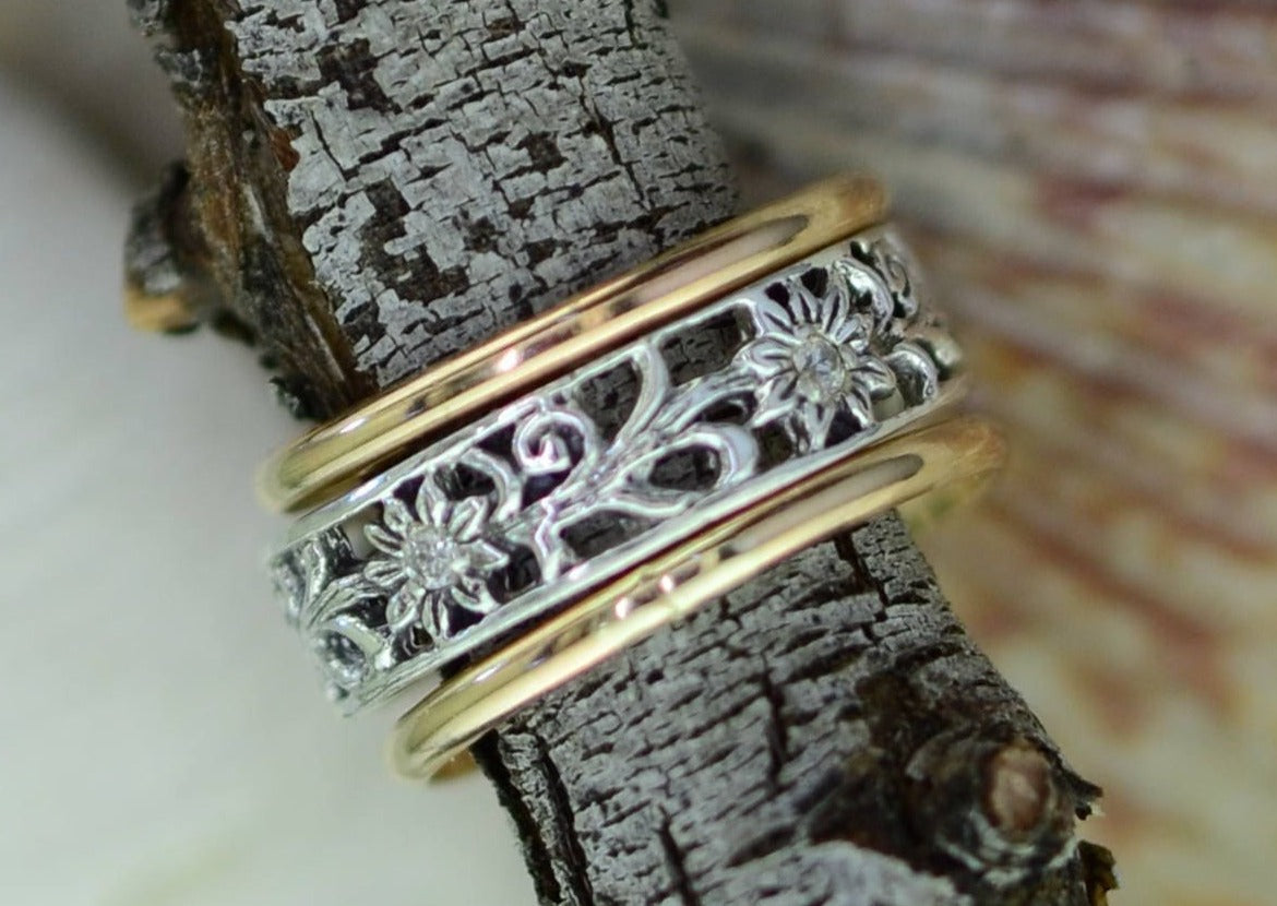 Thumb Stack Rings Wildflower - Thumb Ring Stack - TH45/TH01 β Chapman Jewelry