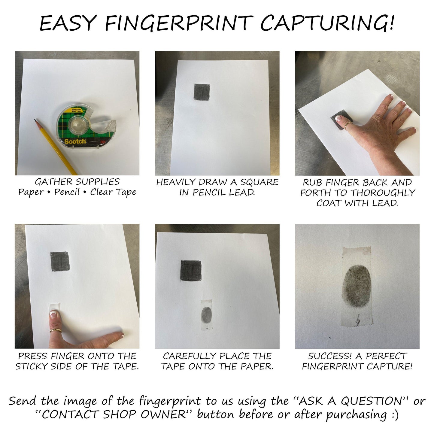 Fingerprint Handwriting Necklace - Custom Engraving