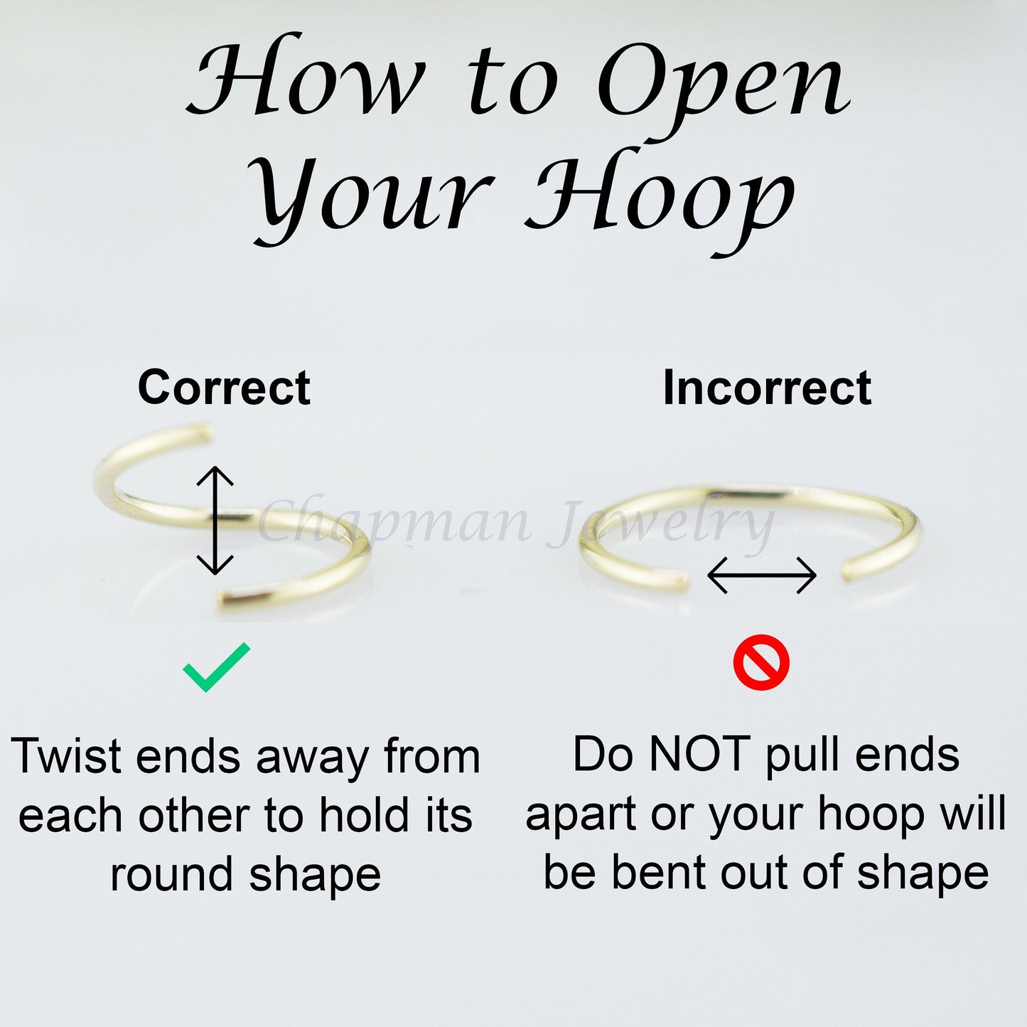 Tiny Hoop with Loop Closure Earrings