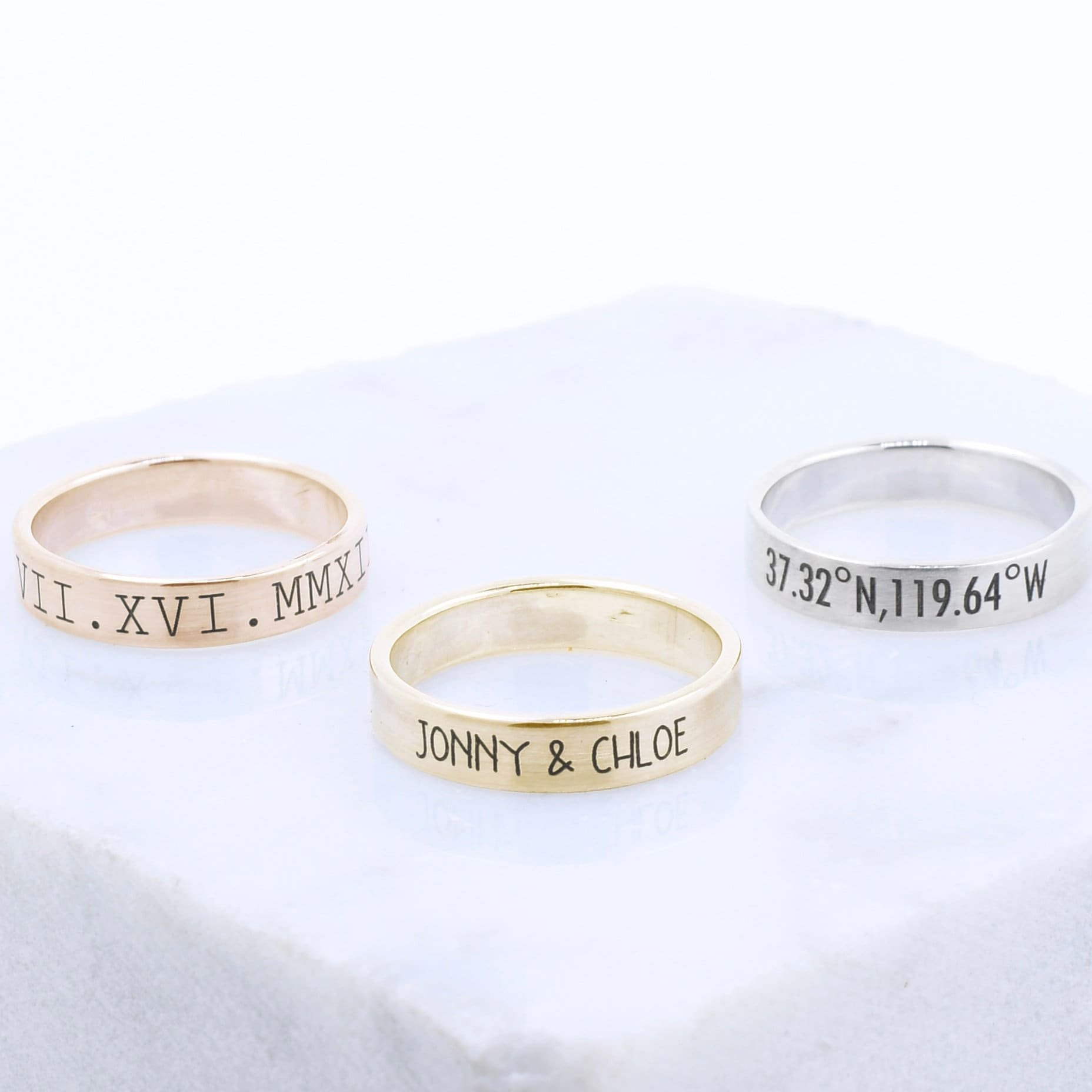 Couple's Custom Fingerprint Ring Set | Vansweden Jewelers