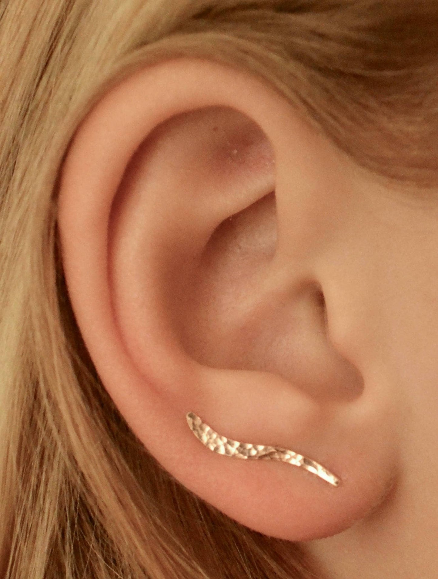 Wave Mini Hammered - Ear Climber - EP04-MN SS