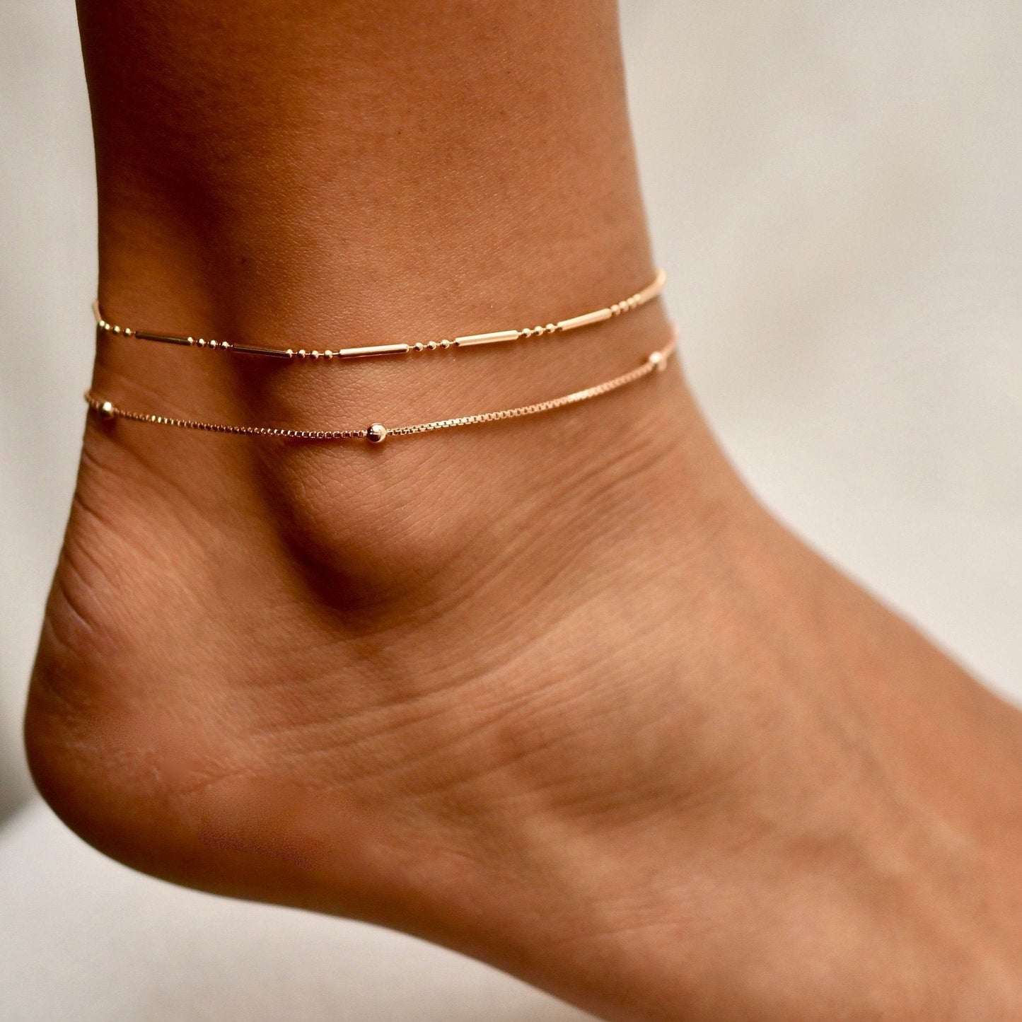 Dot Dash and Box Ball - Anklet Pair - ANK05/02