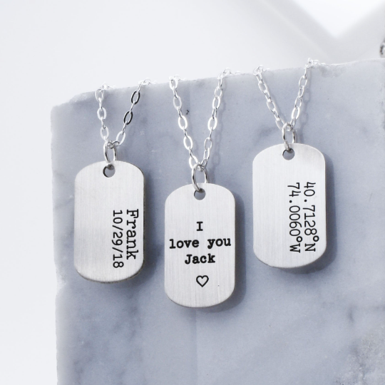 Dog Tag Necklace - Custom Engraving
